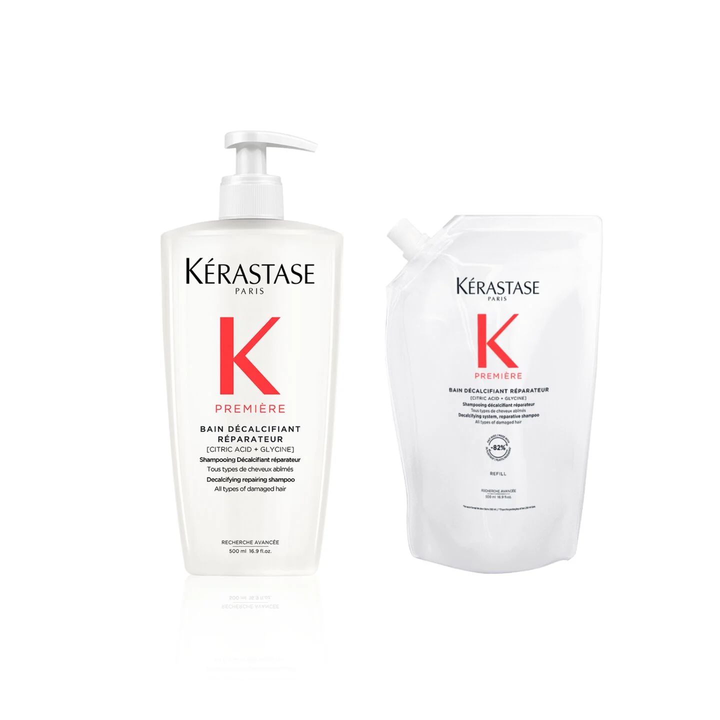 Kerastase Première Bain Décalcifiant Réparateur 500 ml Refill + 500 ml Pouch Duo